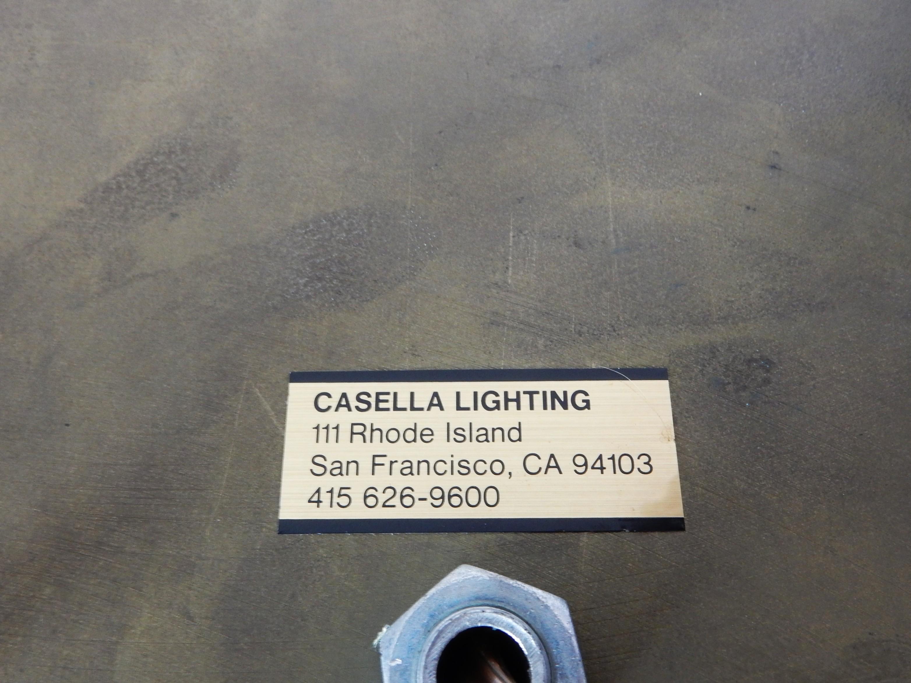 Americano Lampada da terra regolabile in ottone vintage di Casella Lighting in vendita