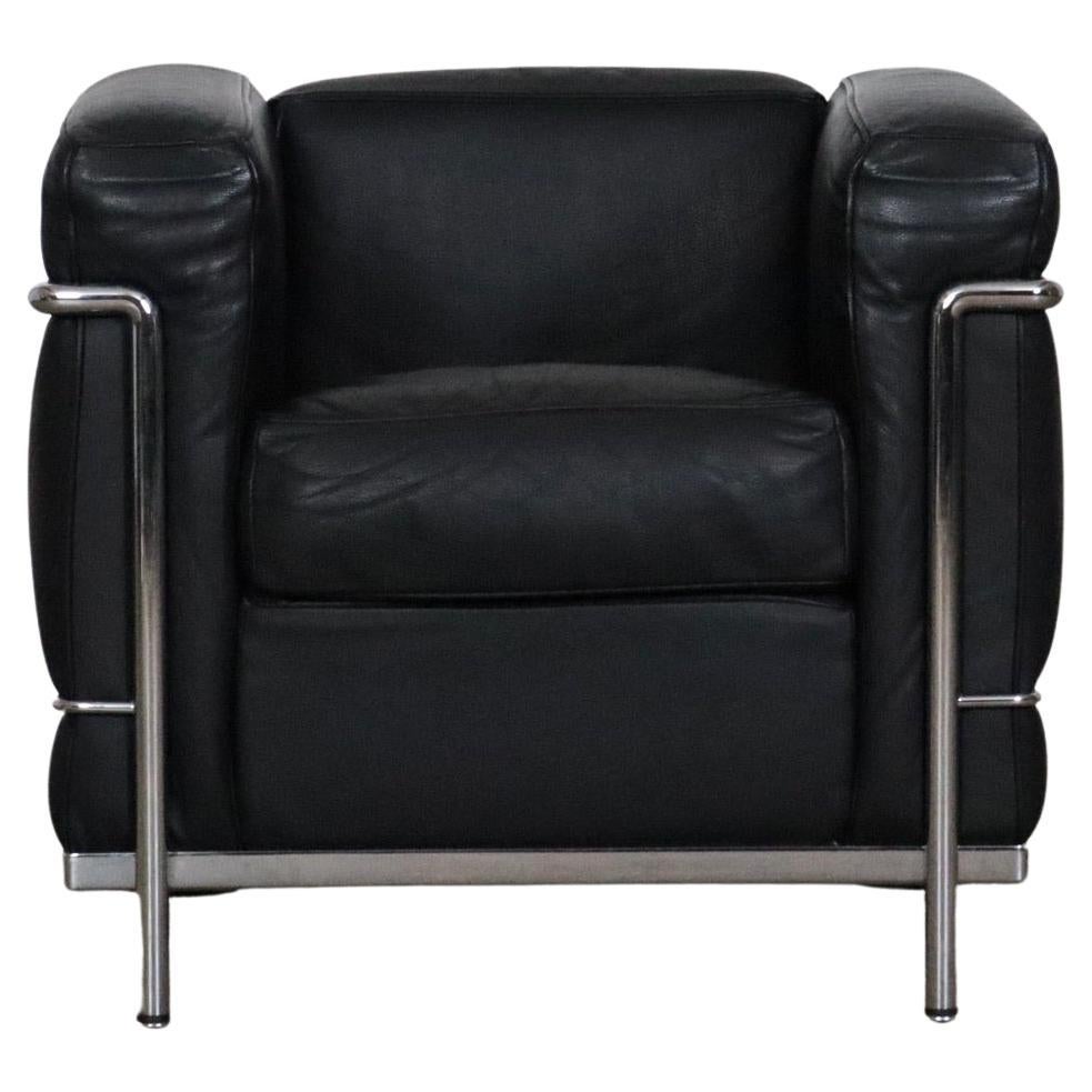 Vintage Cassina LC2 Lounge Chair By Charlotte Perriand And Le Corbusier