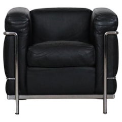 Vintage Cassina LC2 Lounge Chair By Charlotte Perriand And Le Corbusier