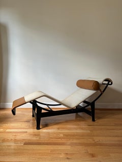 Vintage Cassina LC4 Chaise Lounge by Le Corbusier, Jeanneret, Perriand