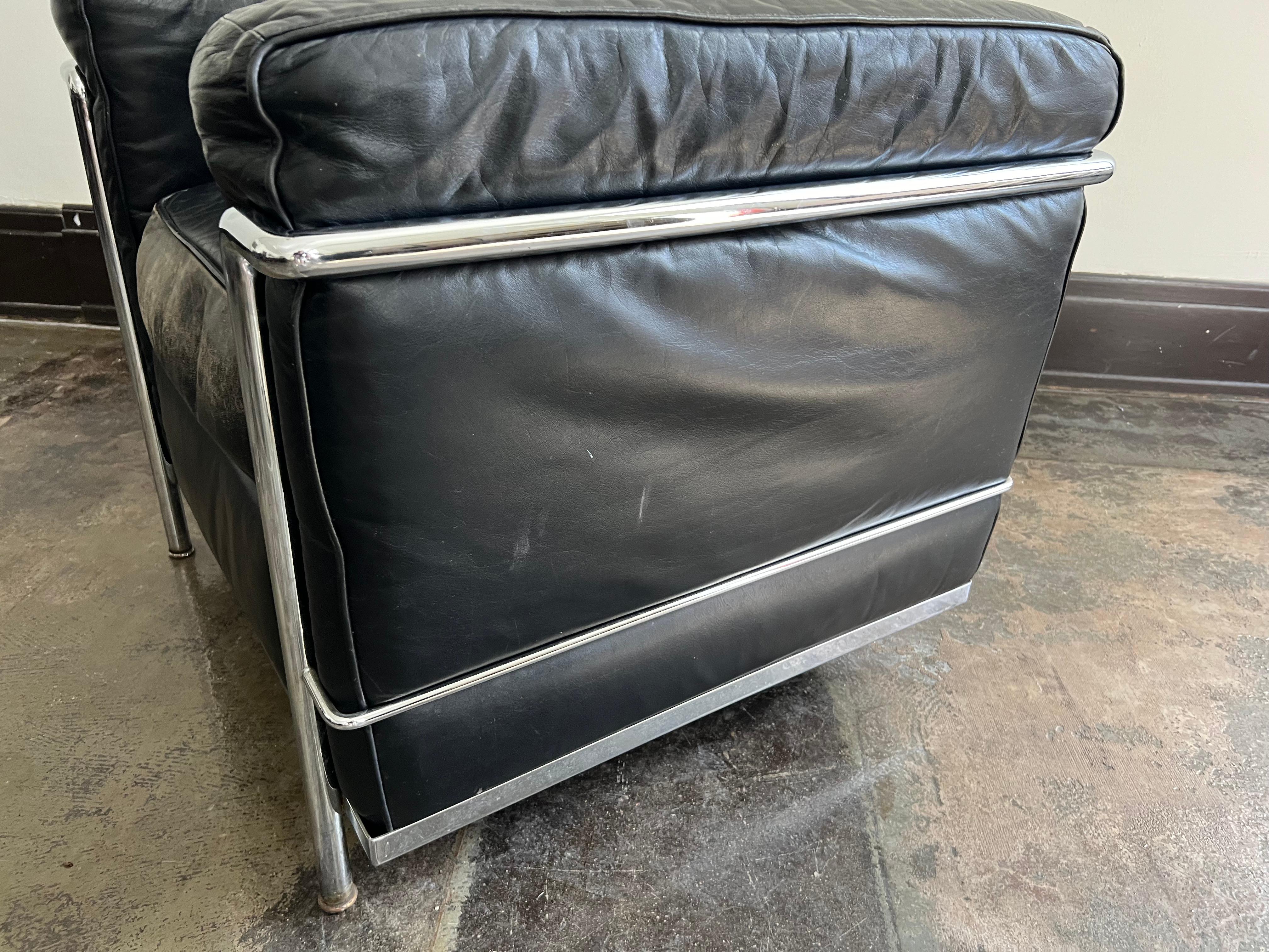 Vintage Cassina Le Corbusier, Jeanneret, and Perriand LC2 Club Chair 9