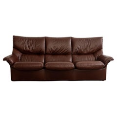 Vintage Cassina Style Leather Sofa