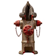 Vintage Cast Aluminum Fire Hydrant Cross-Section Demonstration Model
