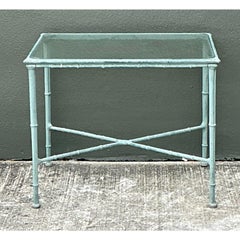 Vintage Cast Aluminum Outdoor Side Table After Brown Jordan