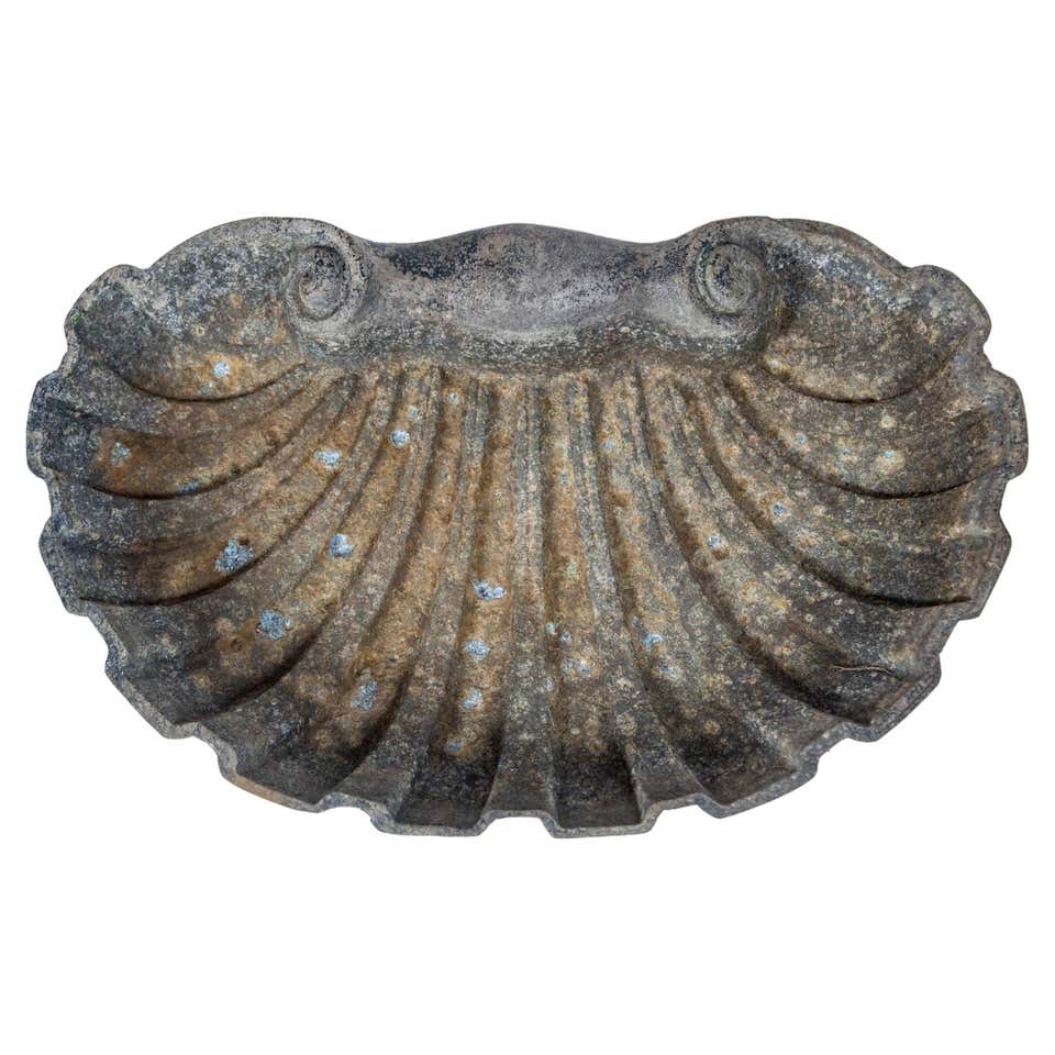 Vintage Cast Aluminum Shell Form Garden Ornament, circa 1950's For Sale ...