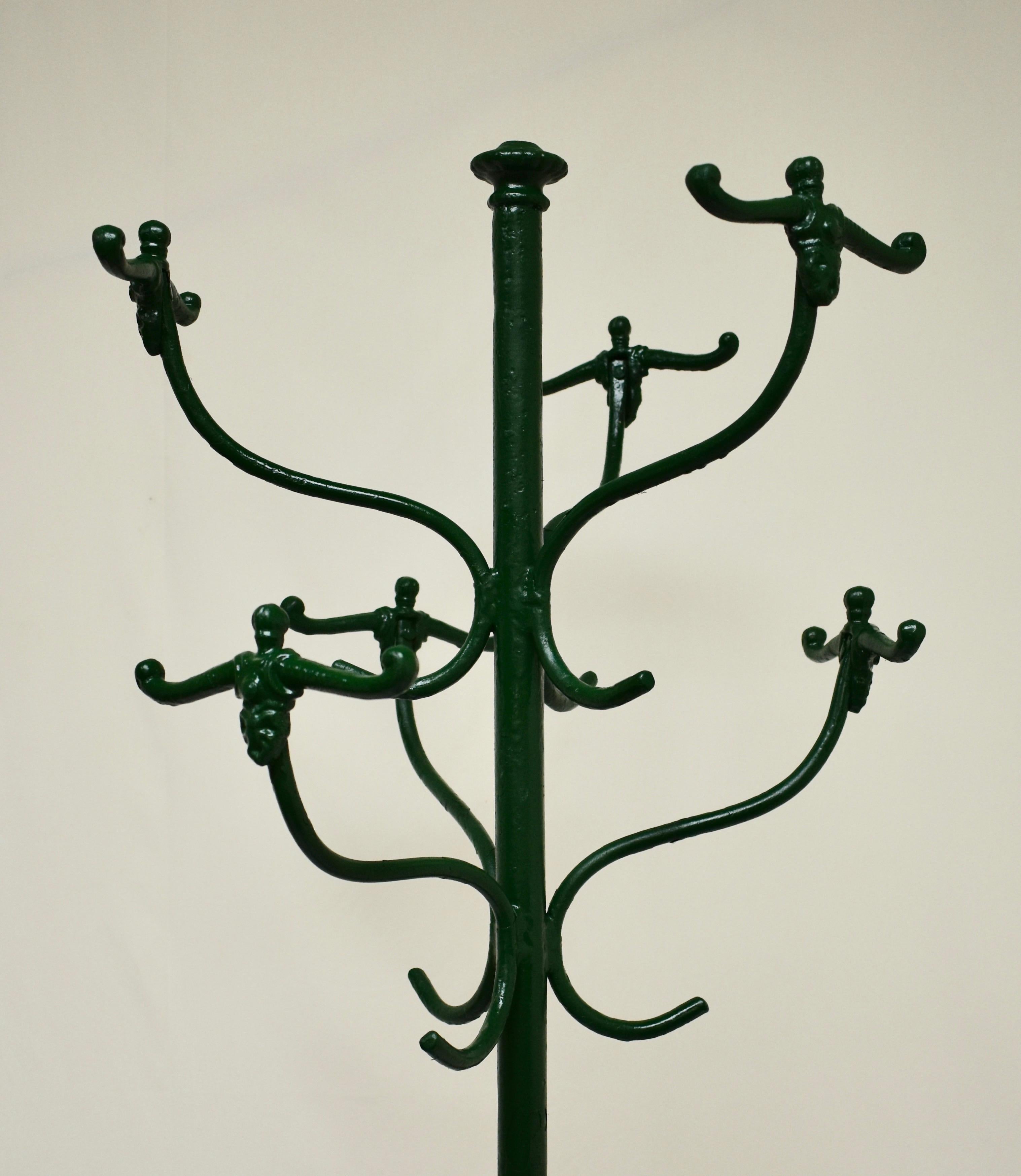Vintage Cast and Wrought Iron Hall Tree 2