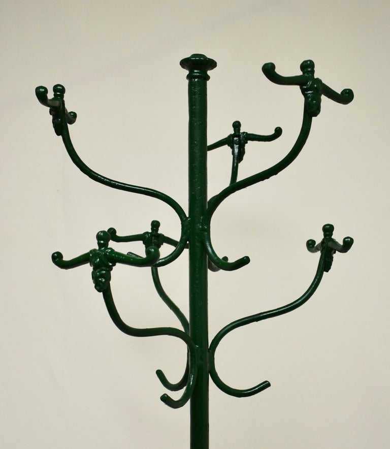Vintage Cast and Wrought Iron Hall Tree For Sale at 1stdibs
