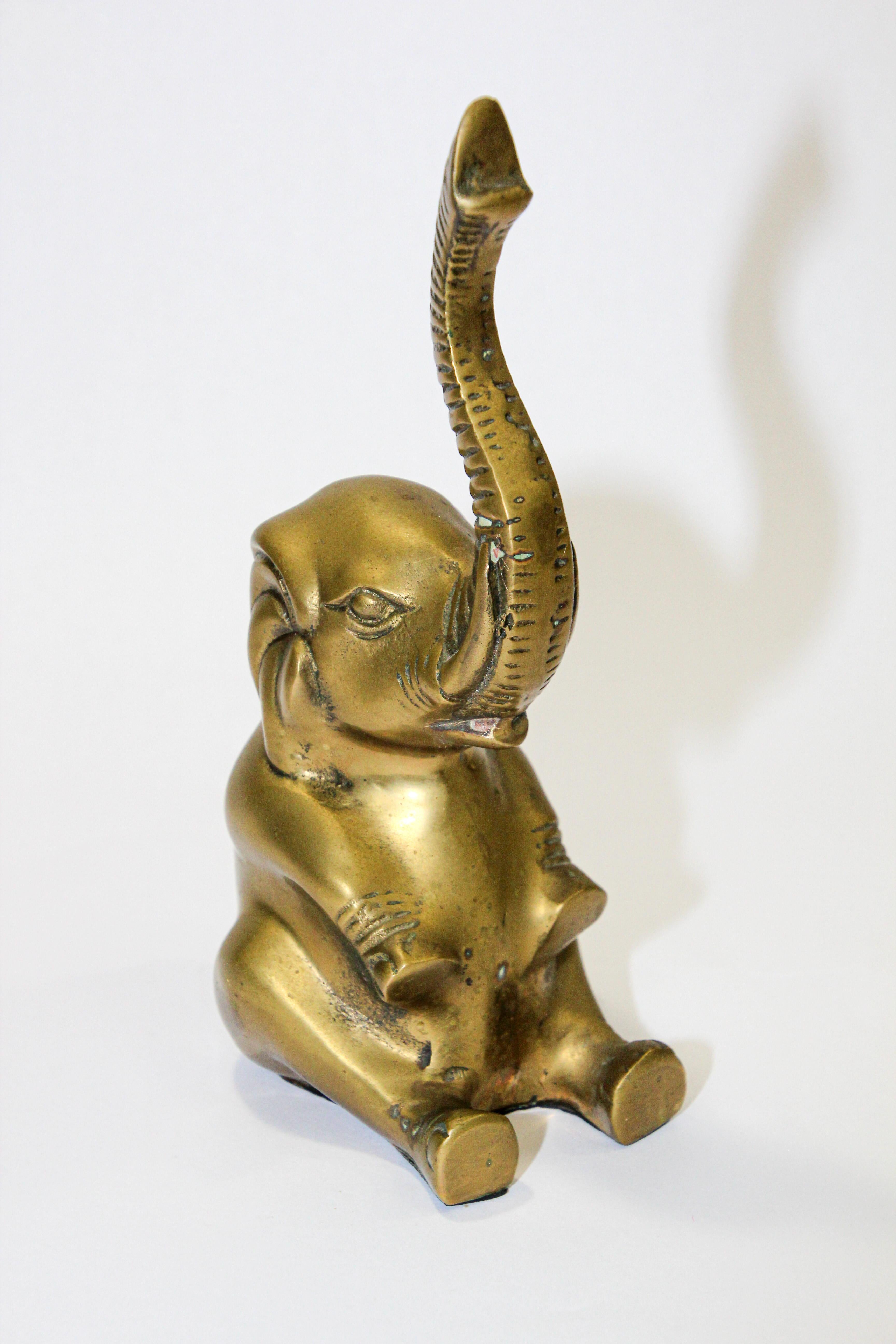 vintage brass elephant