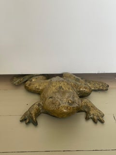 Vintage Cast Brass Frog Doorstep
