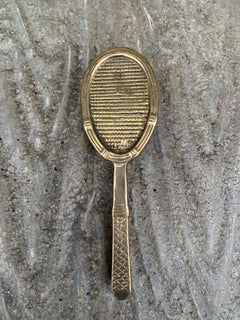 Vintage Cast Brass Tennis Racket Door Knocker