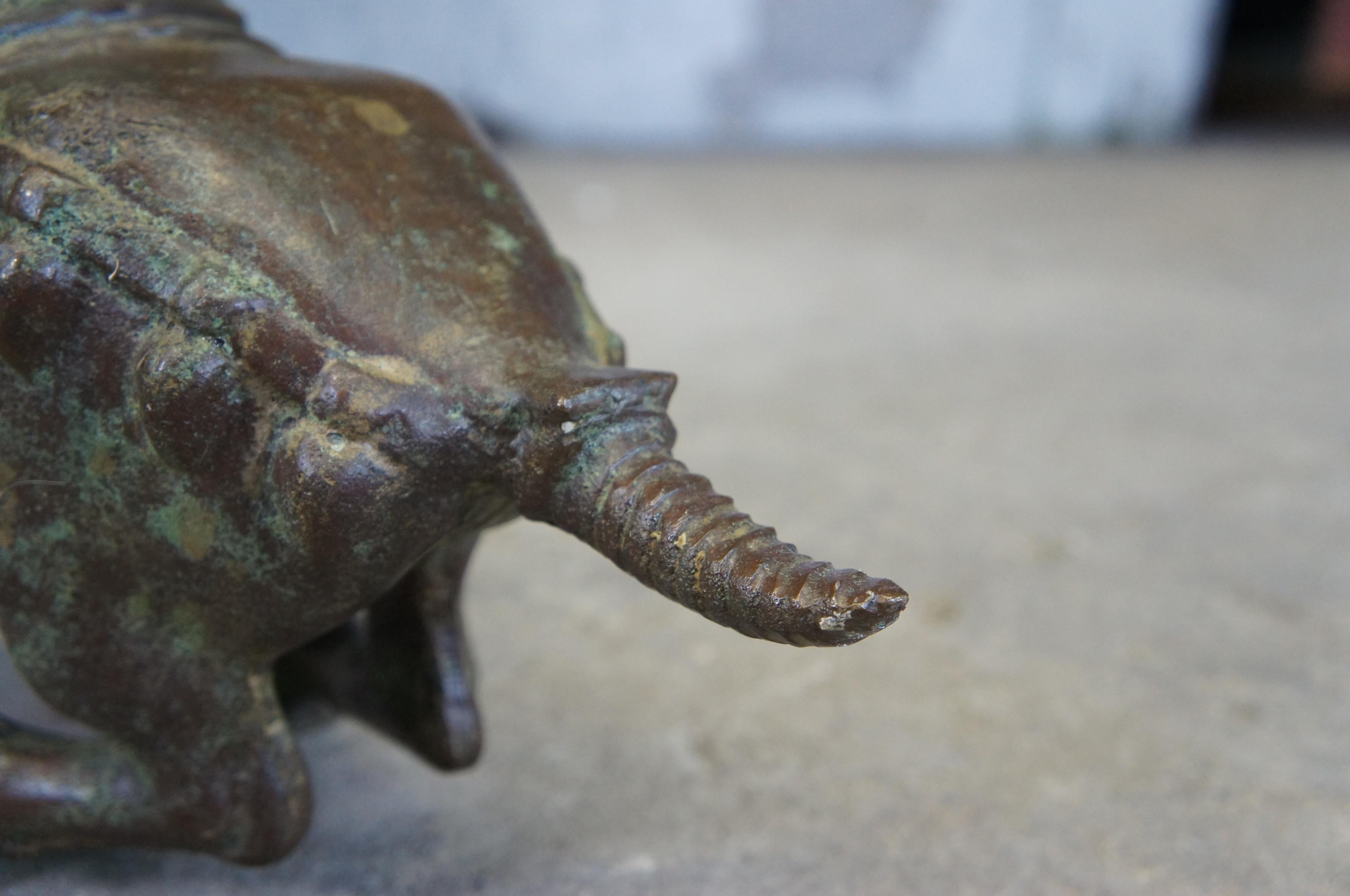 Vintage Cast Bronze Chinese Tang Dynasty Warrior Horse Sculpture Statue 1