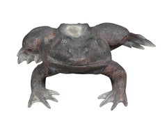 Vintage Cast Bronze Garden Frog