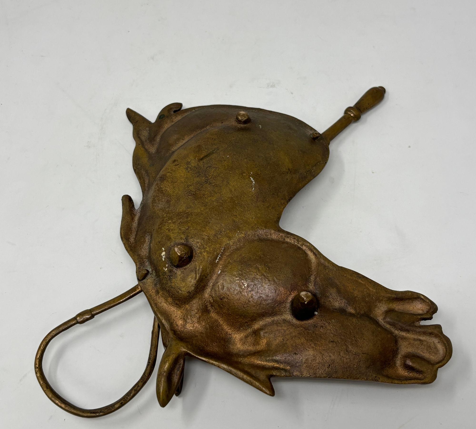 Cenicero Vintage de Bronce Fundido con Cabeza de Caballo Plato Ecuestre Catchall en venta 4