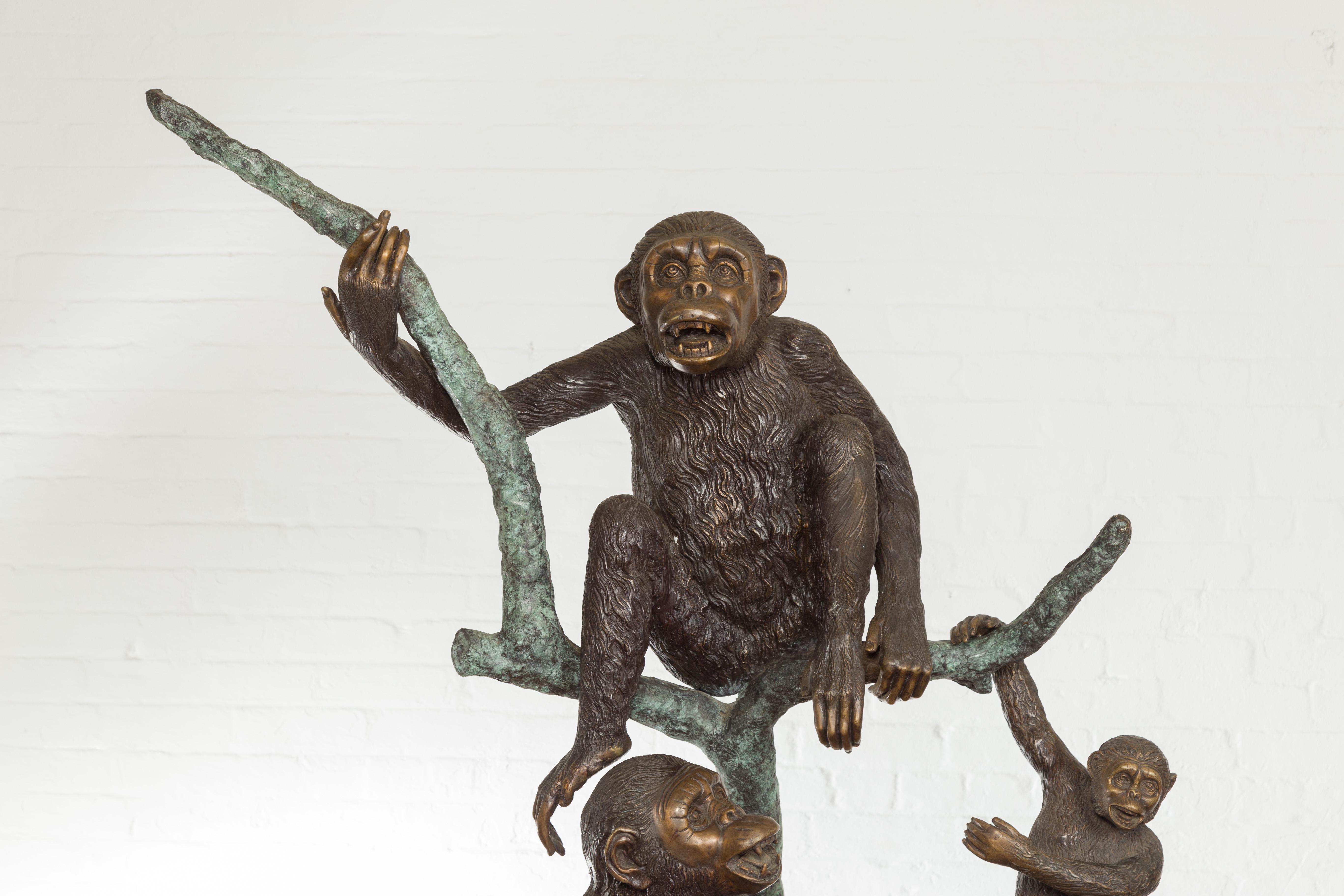 three monkeys statue