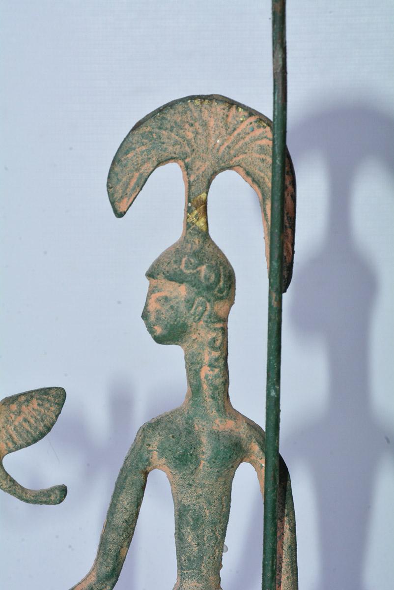 20th Century Vintage Cast Bronze Sculpture of Greek Goddess Athena Holding Nike