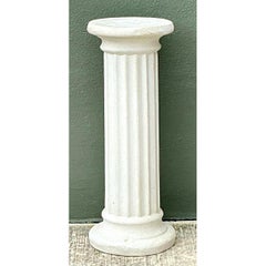 Vintage Cast Concrete Column Pedestal