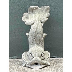 Vintage Cast Concrete Dolphin