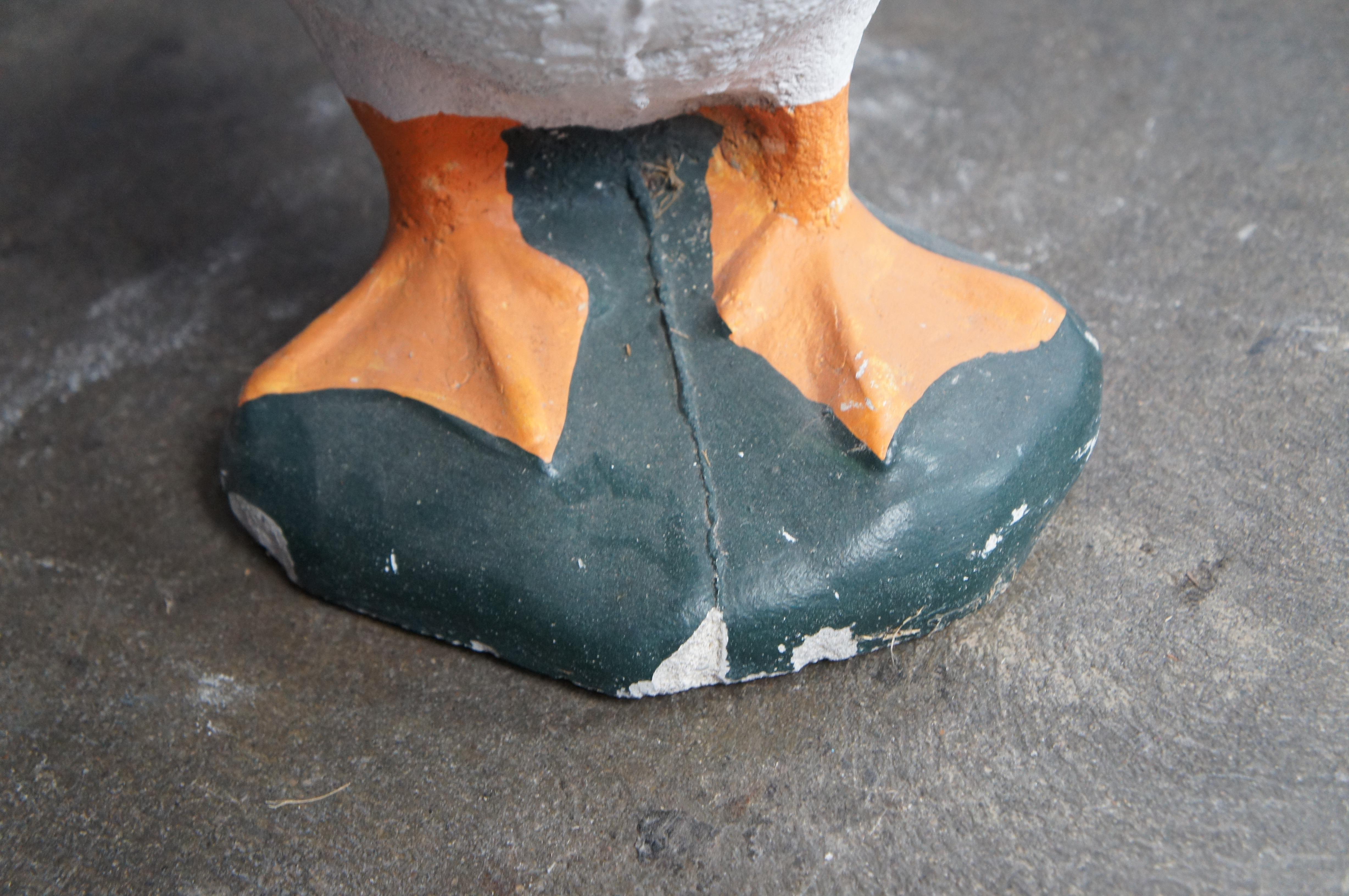Vintage Cast Concrete Painted Good Outdoor Yard Garden Sculpture Statue 28
