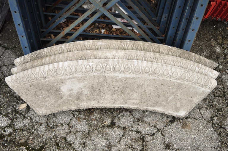 Vintage Cast Concrete Paw Feet French Regency Style Curved Garden