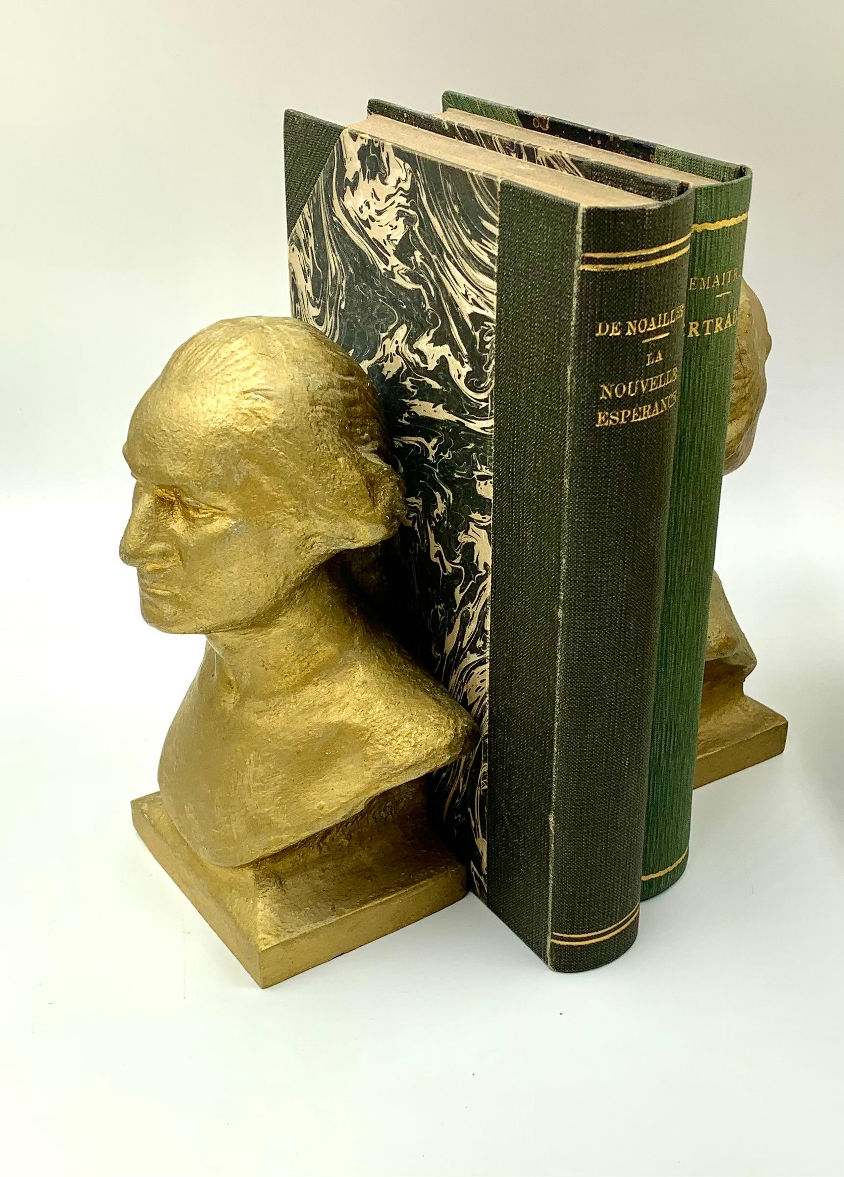 Vintage Cast Iron American Classical George Washington Bookends 4