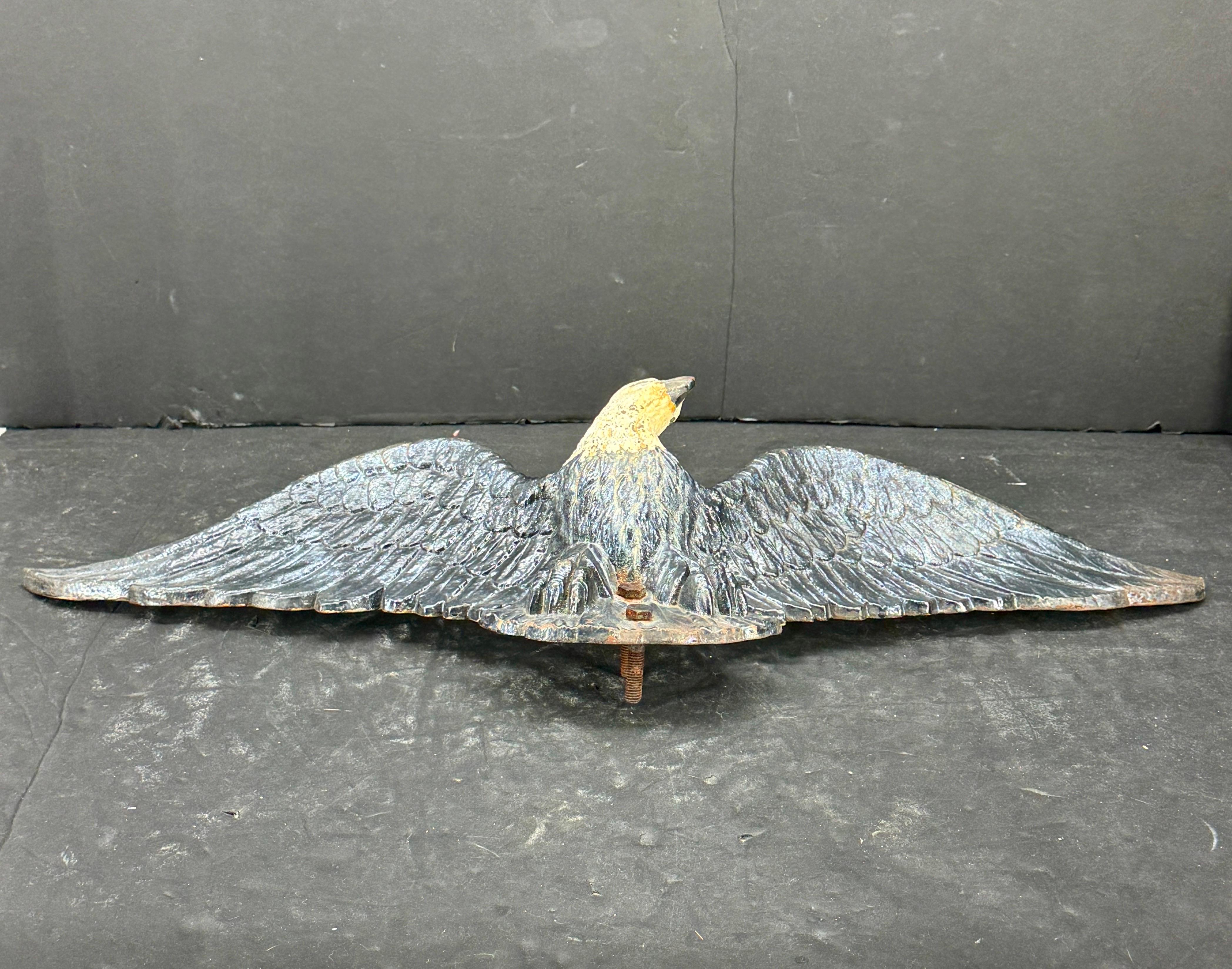 Vintage Cast Iron American Eagle Wall Plaque Fragment For Sale 10