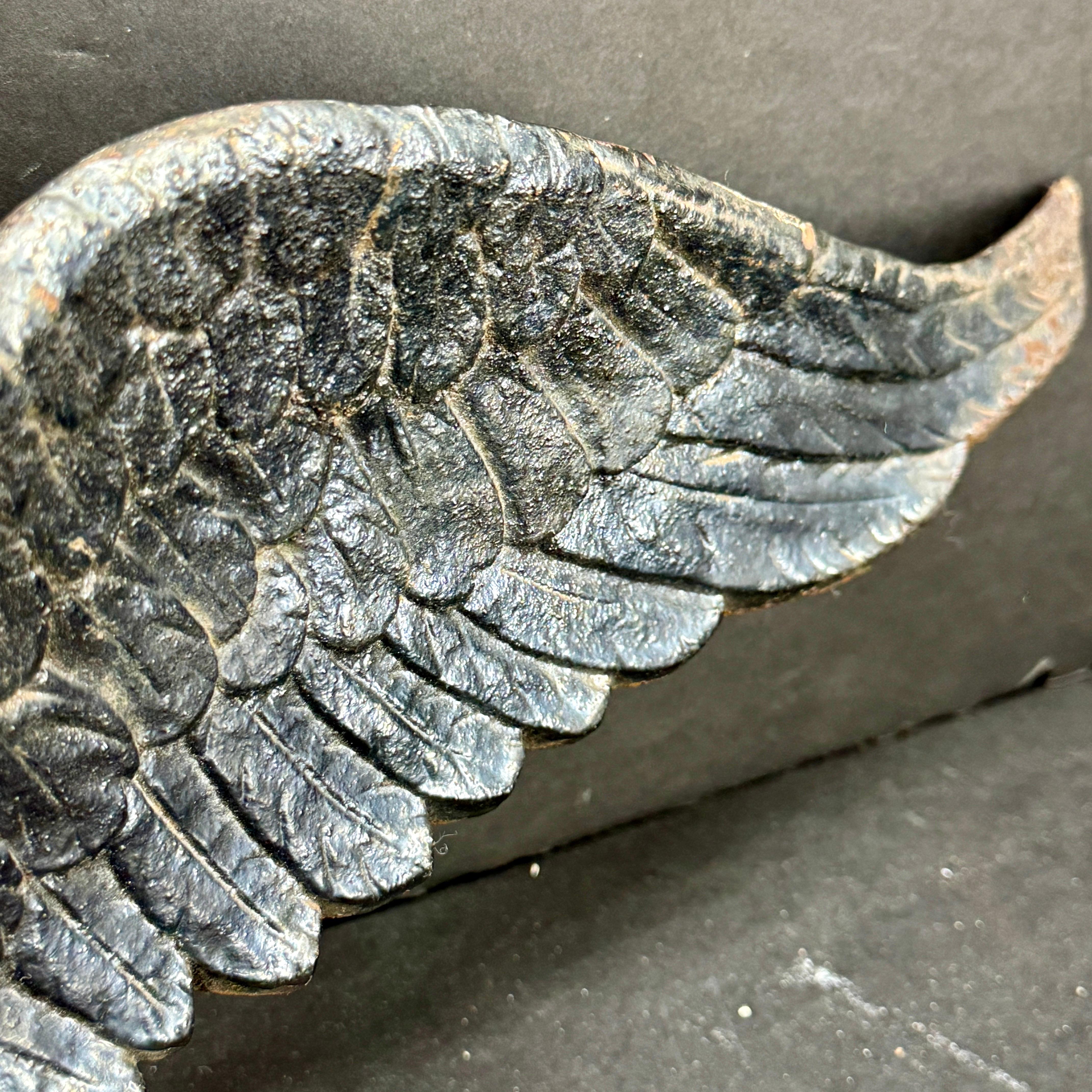 Vintage Cast Iron American Eagle Wall Plaque Fragment For Sale 13