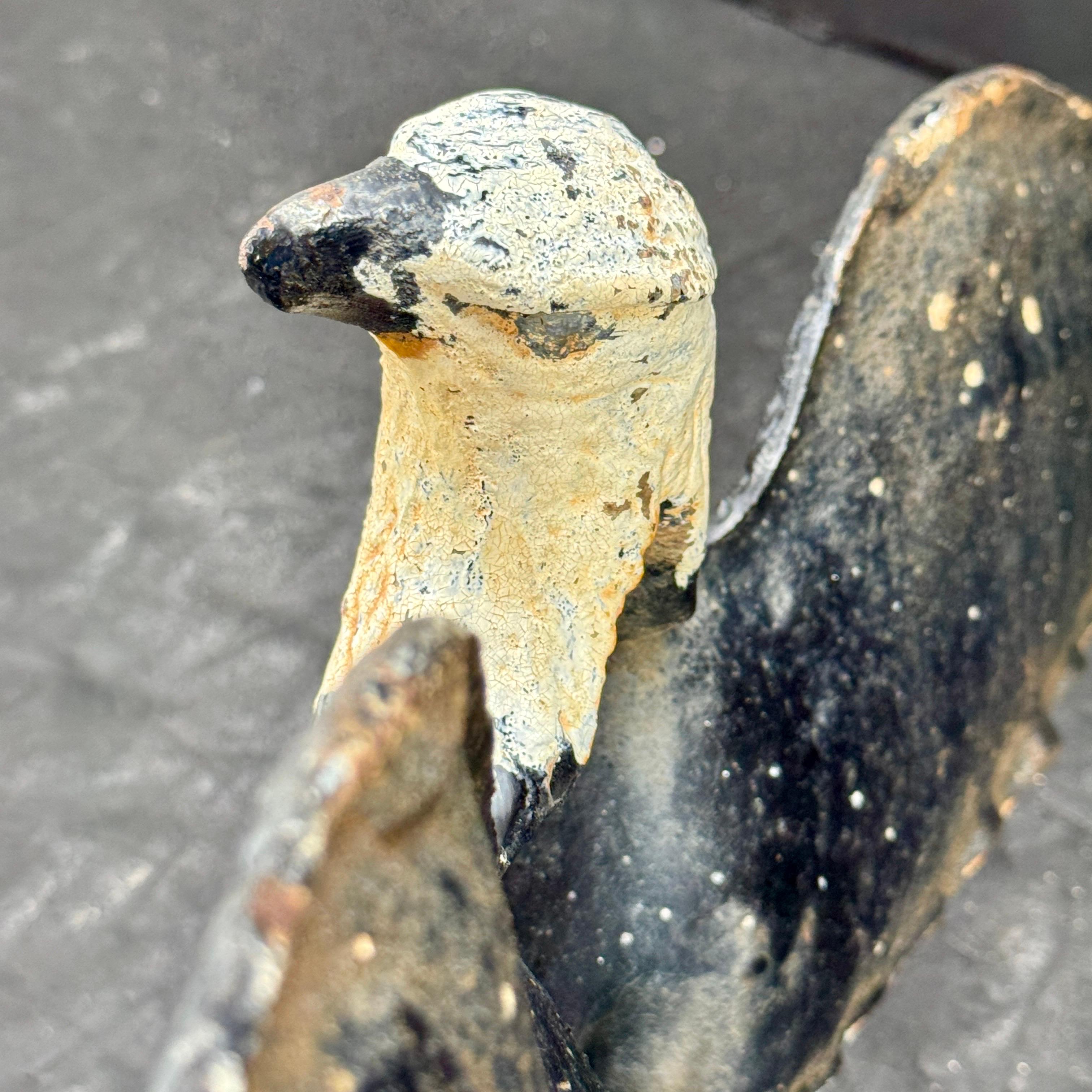 Vintage Cast Iron American Eagle Wall Plaque Fragment For Sale 2