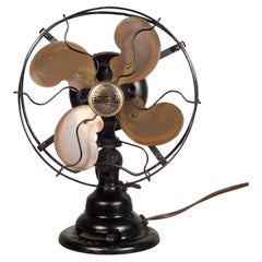 Used Cast Iron and Brass Emerson Electric Oscillating Fan, c.1930