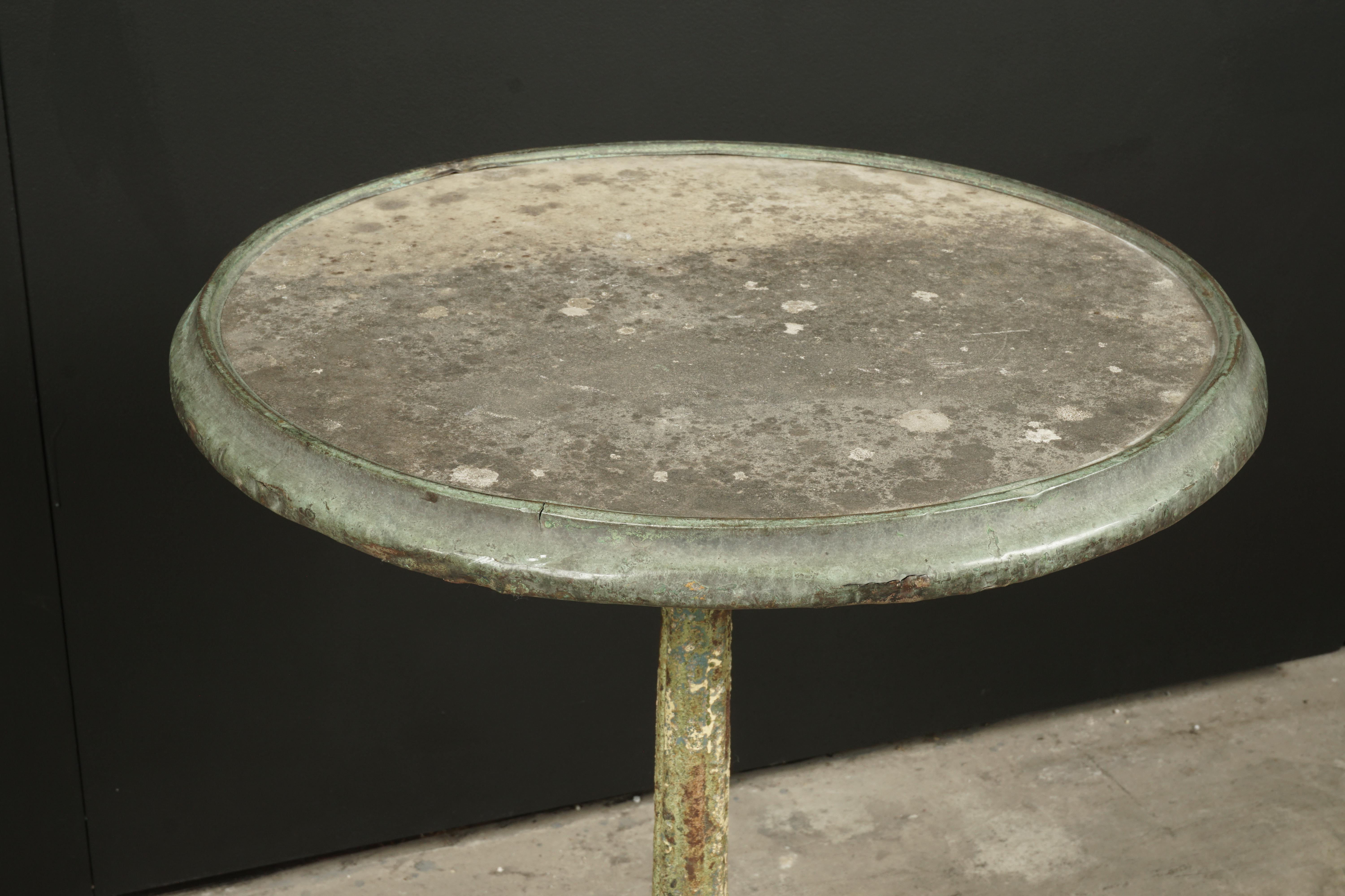 Mid-20th Century Vintage Cast Iron Bistro Table from France, 1930s