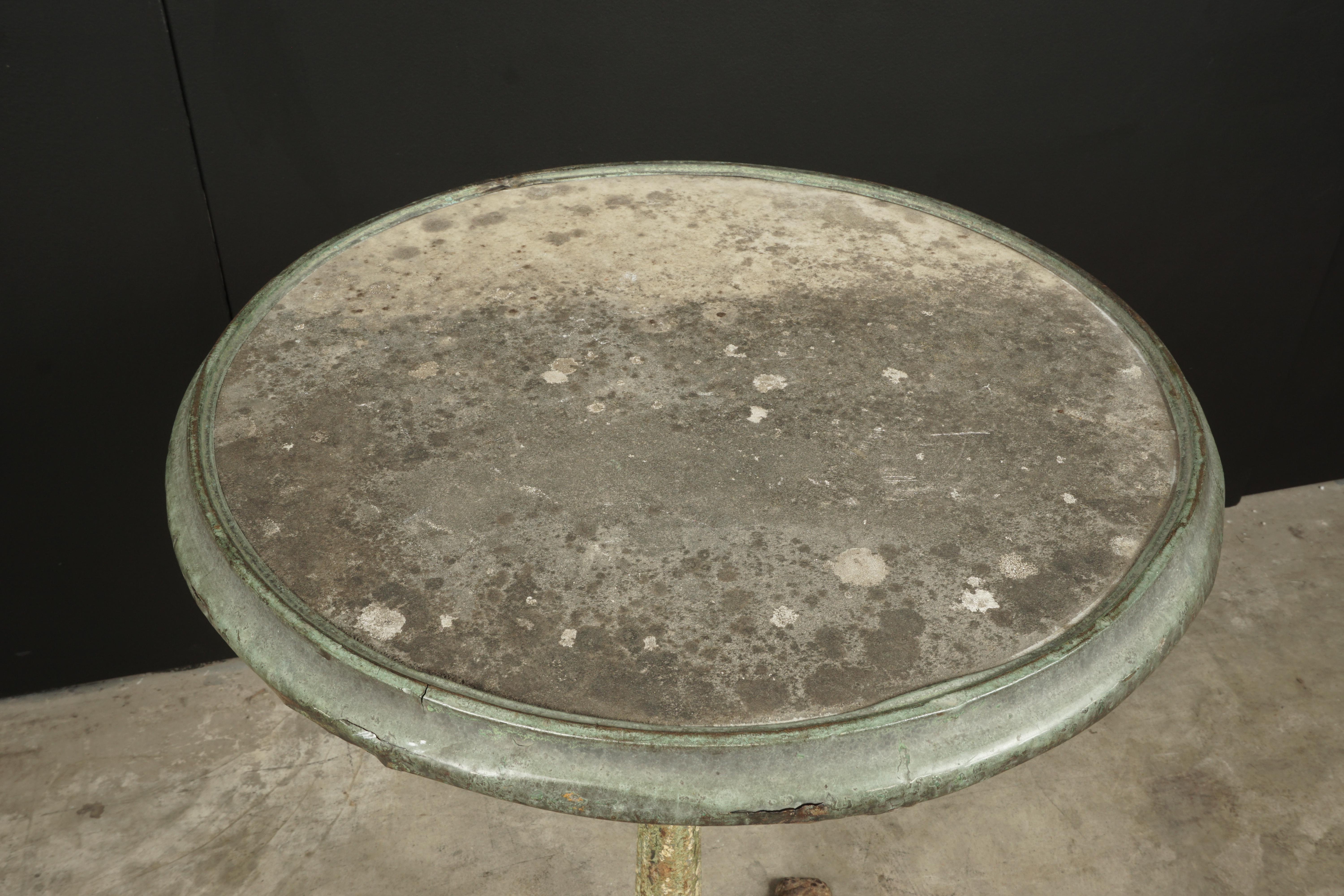 Vintage Cast Iron Bistro Table from France, 1930s 1