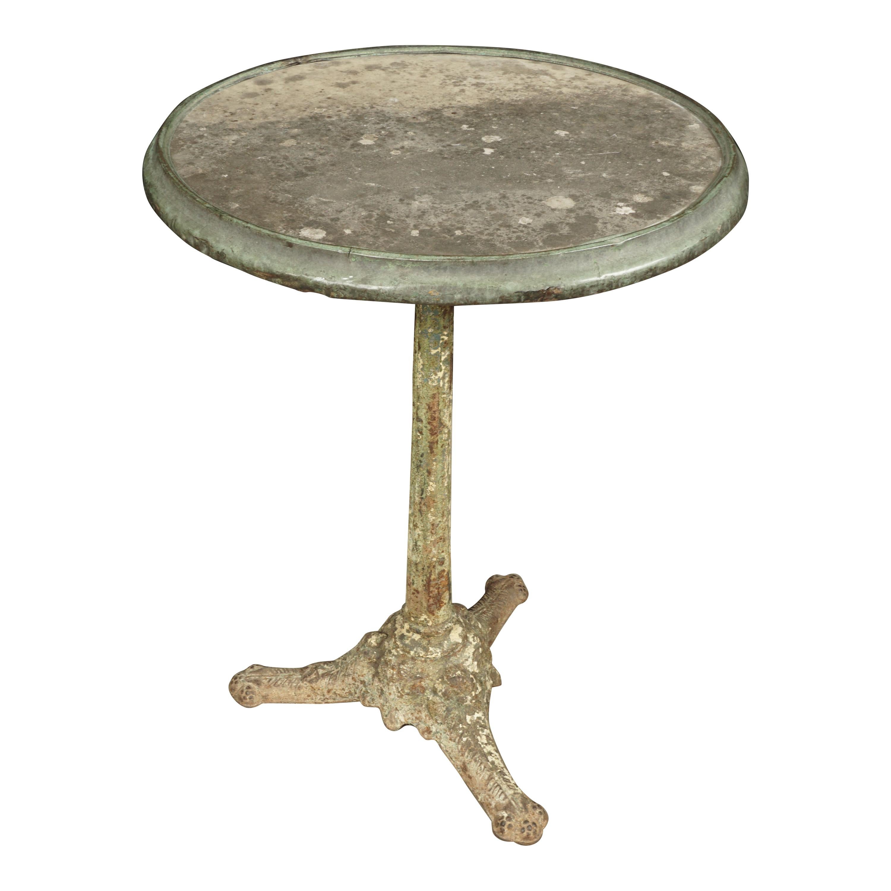 Vintage Cast Iron Bistro Table from France, 1930s
