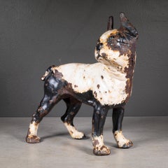 Vintage Cast Iron Boston Terrier Doorstop