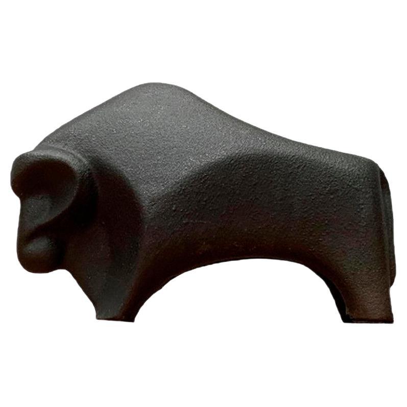 Vintage Cast Iron Bull Figurine, 1970s