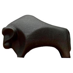 Vintage Cast Iron Bull Figurine, 1970s