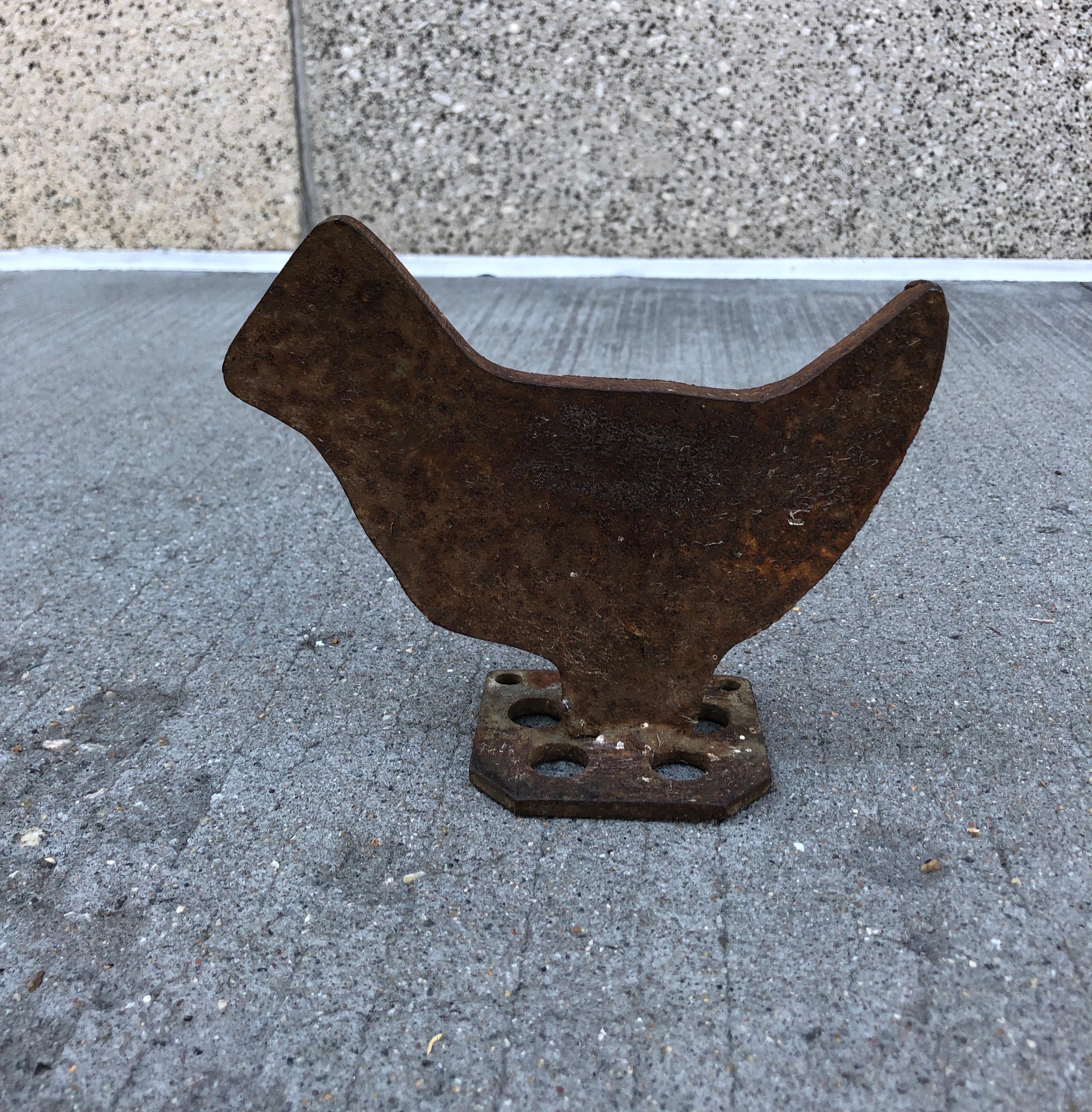 Vintage Cast Iron Chicken Boot Scraper For Sale 1