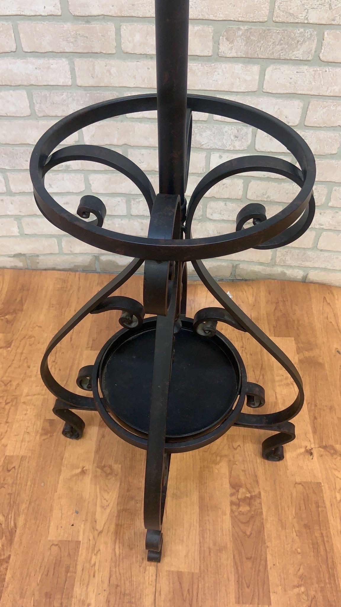 Unknown Vintage Cast Iron Coat Rack With Umbrella Stand For Sale