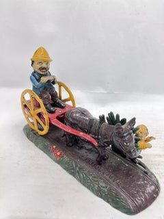 Vintage Cast Iron Coin Still Bank Bad Accident Replica James D Capron Collection