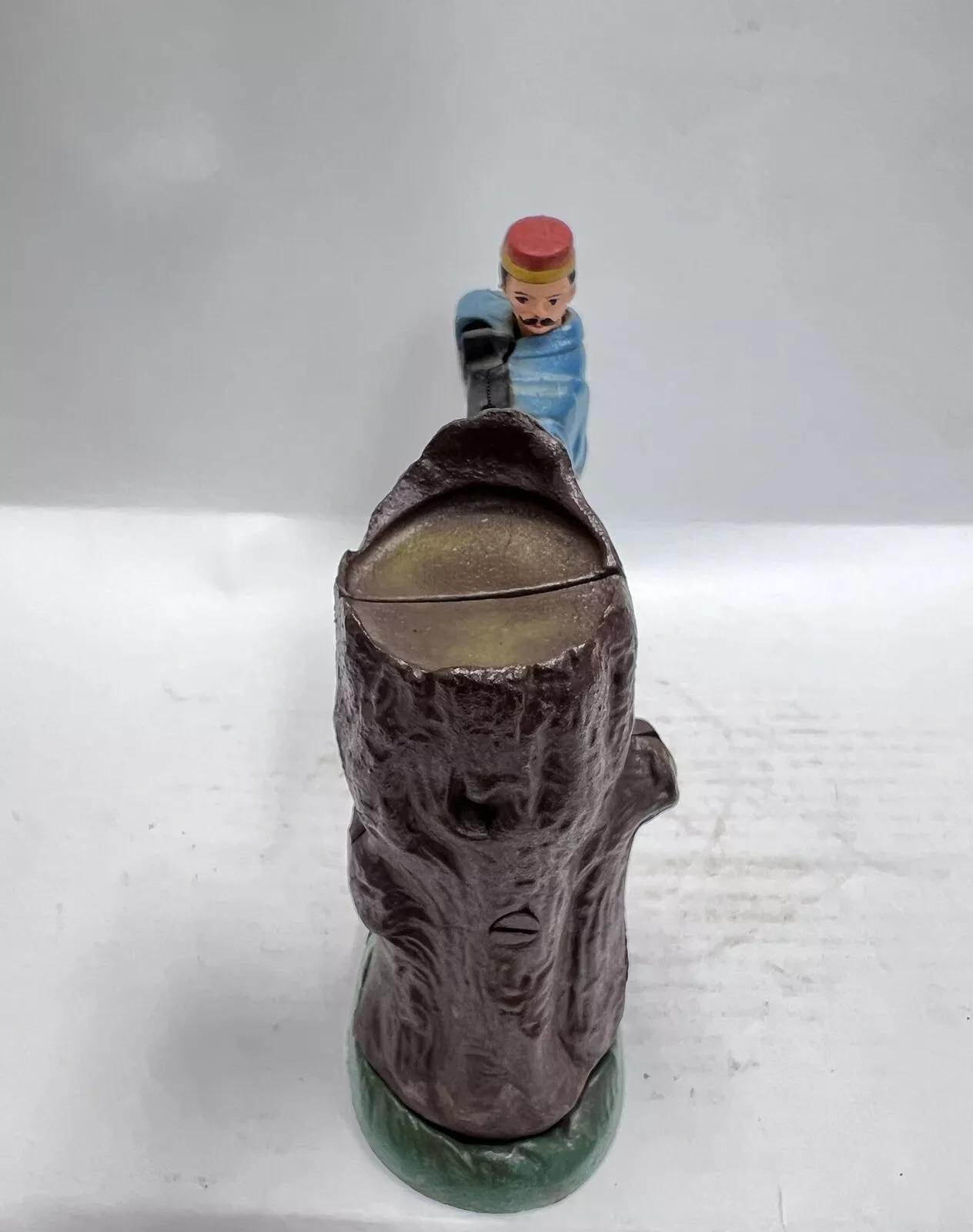 Art Deco Vintage Cast Iron Creedmore Book of Knowledge Mechanical Bank Reproduction For Sale