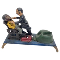 Vintage Cast Iron Dentist Chair/Pulling Teeth Mechanical Bank Book of Knowledge