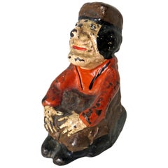 Vintage Cast Iron Doorstop "Carpenter" American, circa 1910