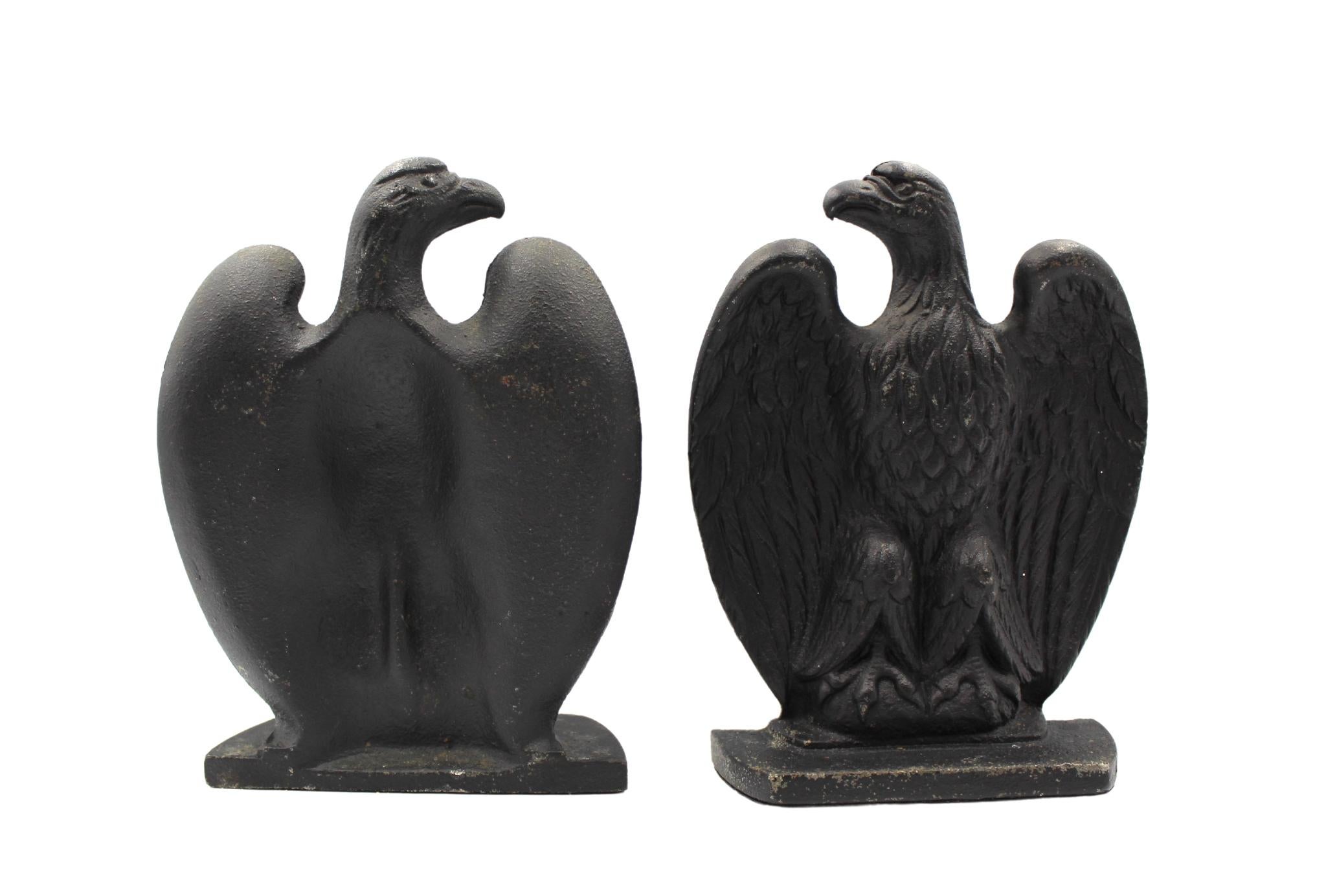 Federal Vintage Cast Iron Eagle Bookends