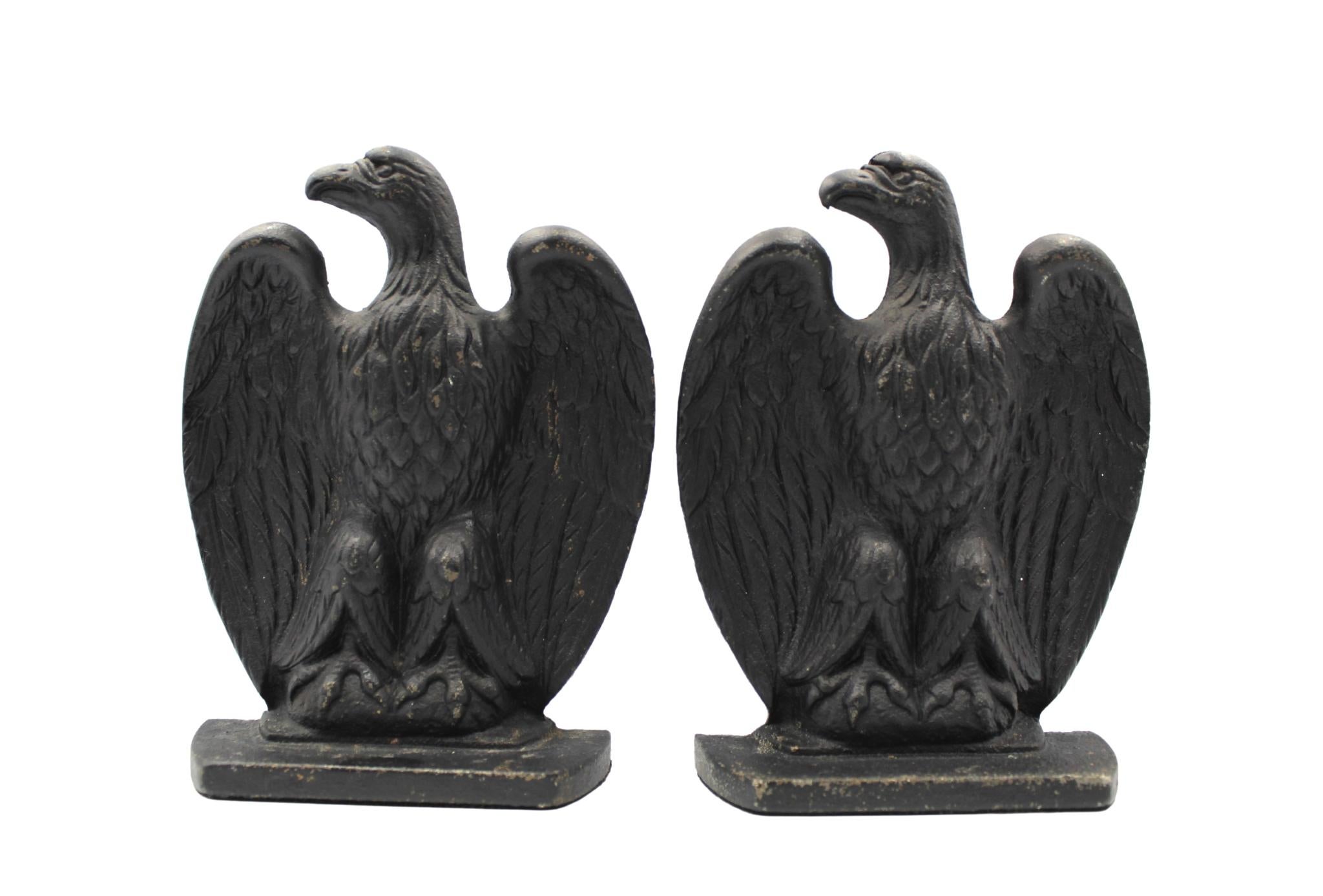 20th Century Vintage Cast Iron Eagle Bookends