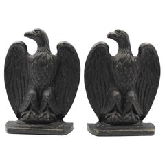 Vintage Cast Iron Eagle Bookends