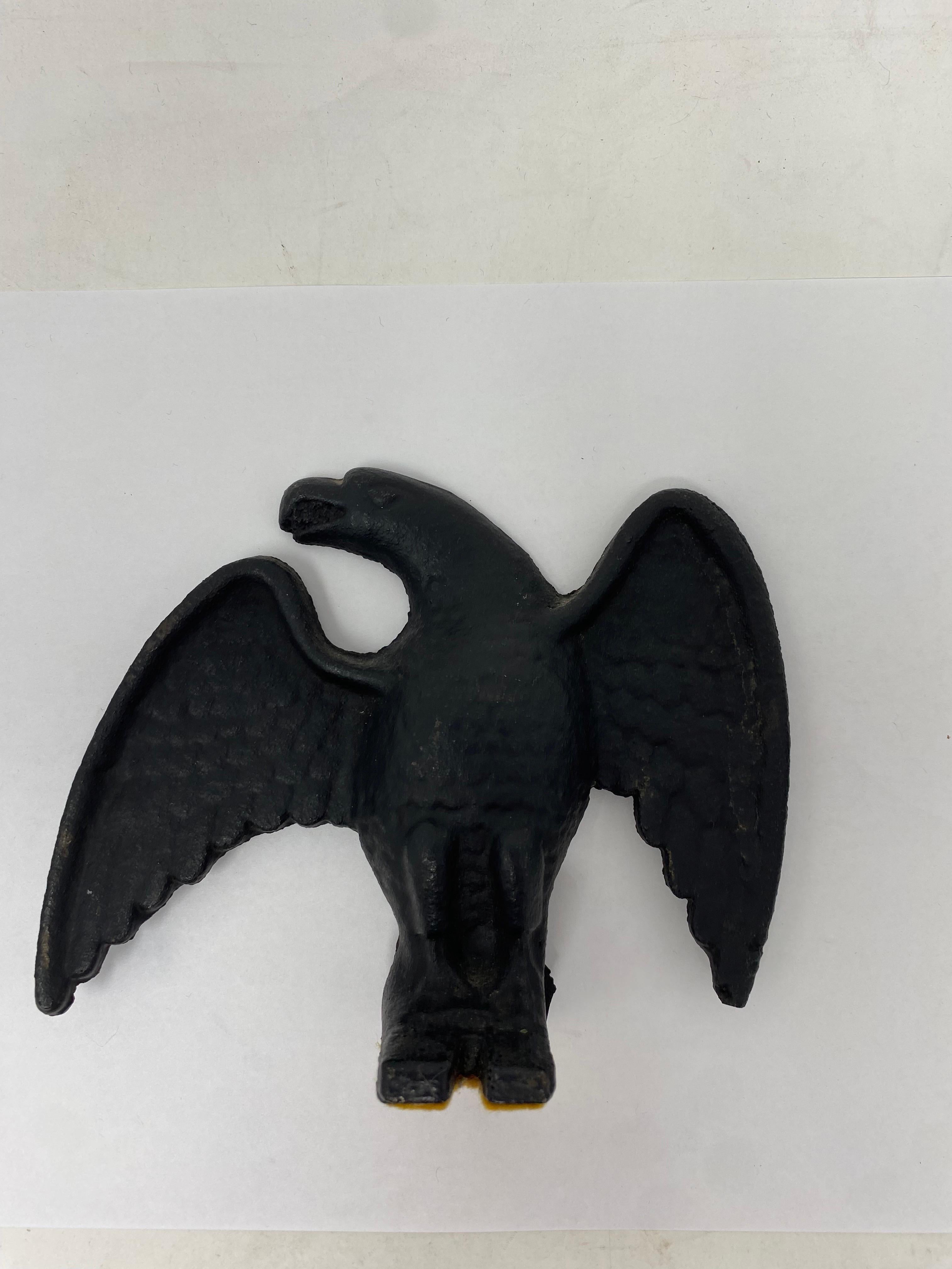 Vintage Cast Iron Eagle Snow Birds Pair Circa 1900s For Sale 1