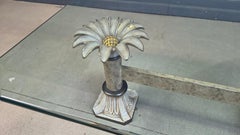 Vintage cast iron flower coffee table, 1960s