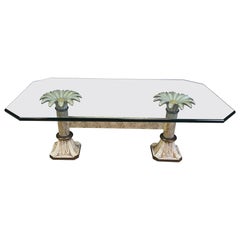 Vintage cast iron flower coffee table, 1960s