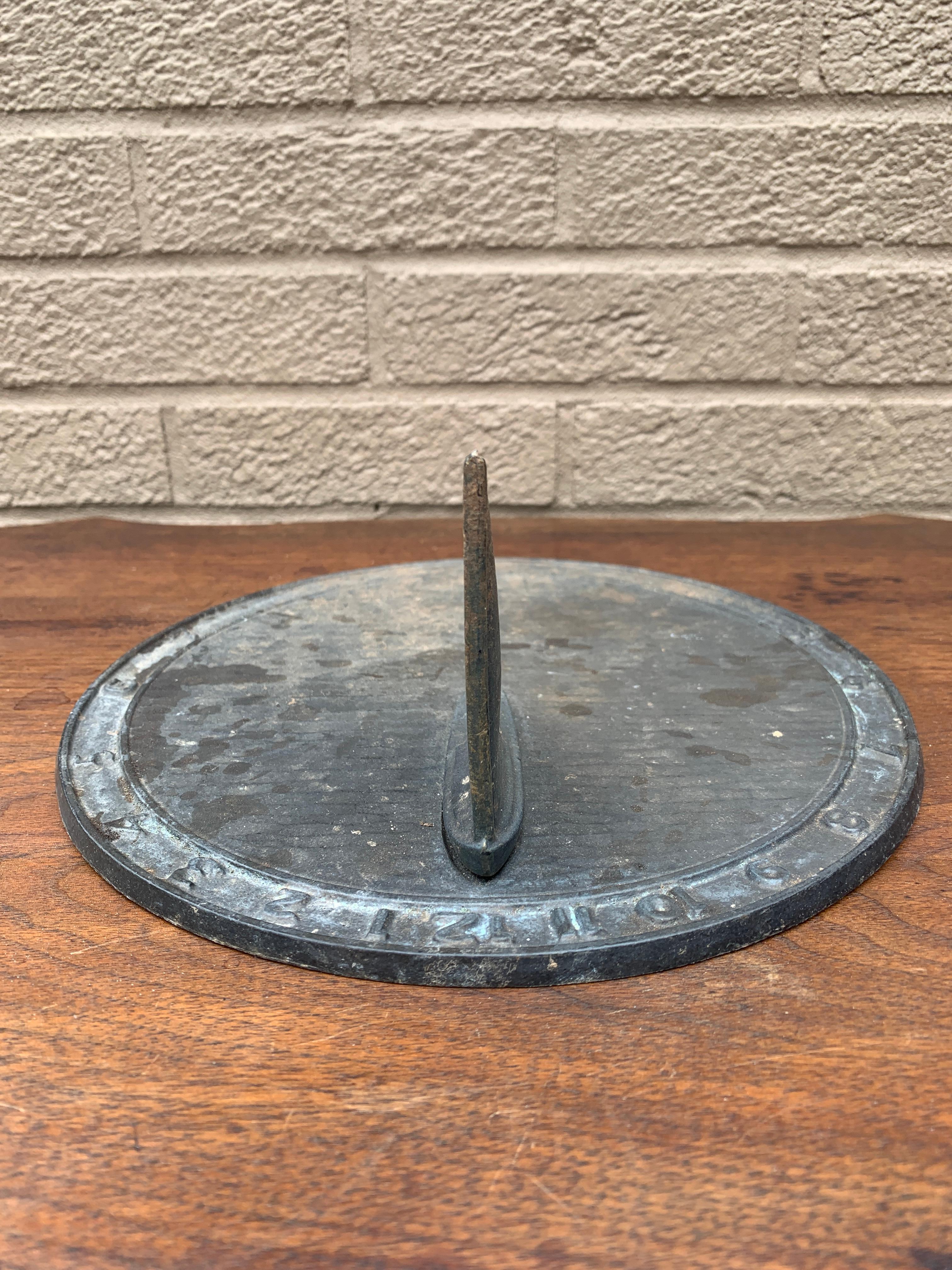 American Vintage Cast Iron Garden Nautical Sail Boat Sundial