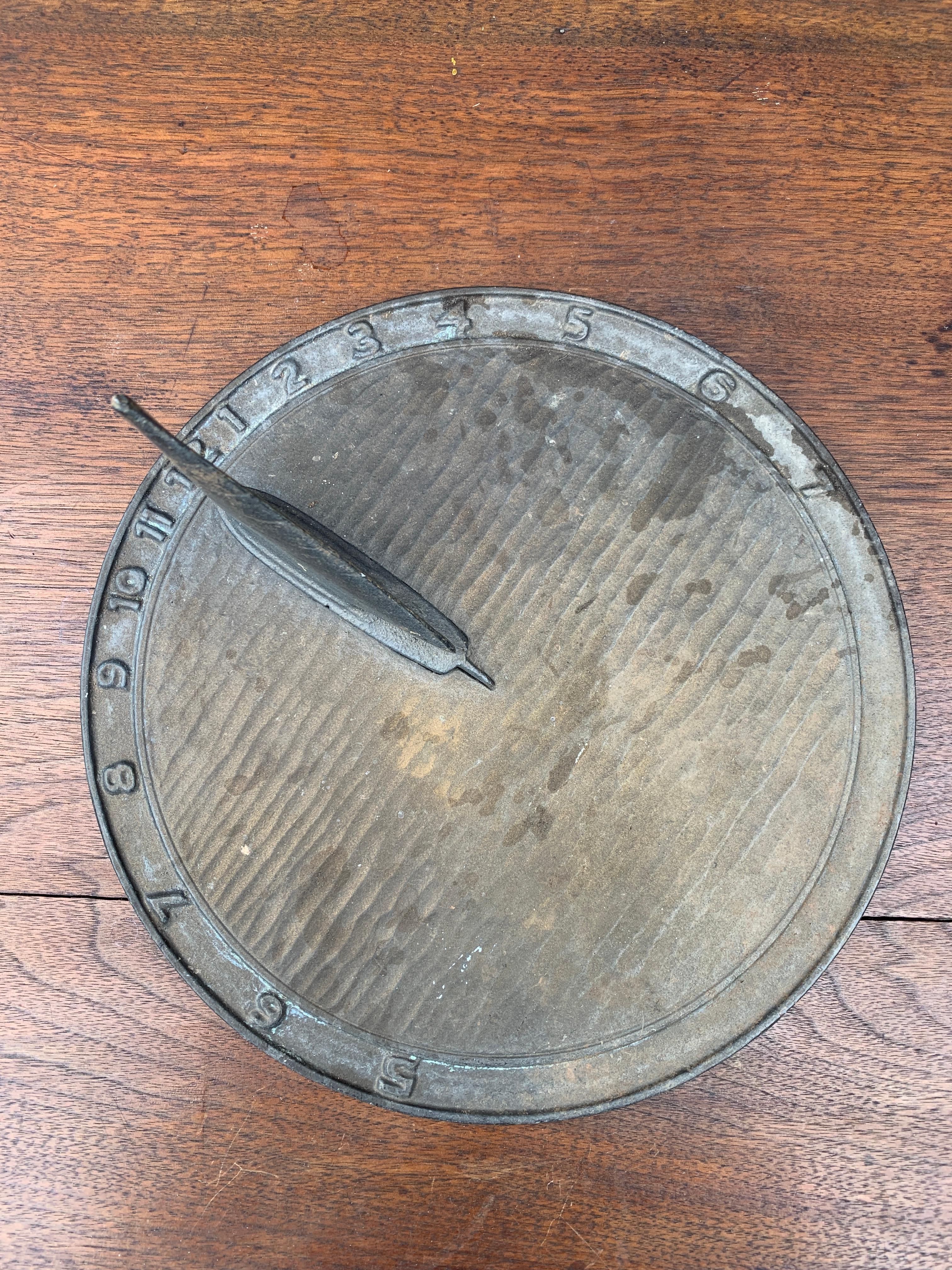20th Century Vintage Cast Iron Garden Nautical Sail Boat Sundial