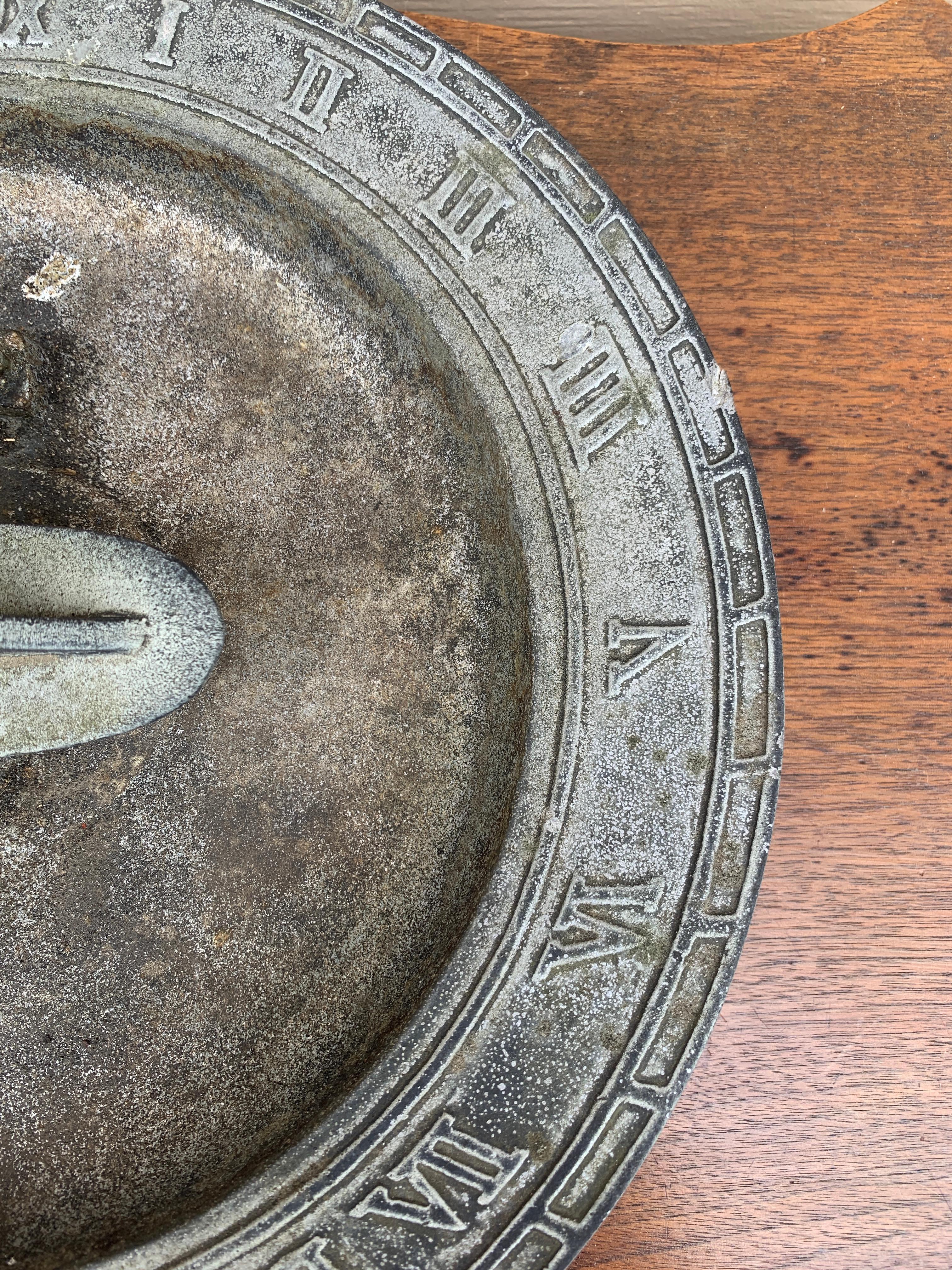 Vintage Cast Iron Garden Nautical Sundial 