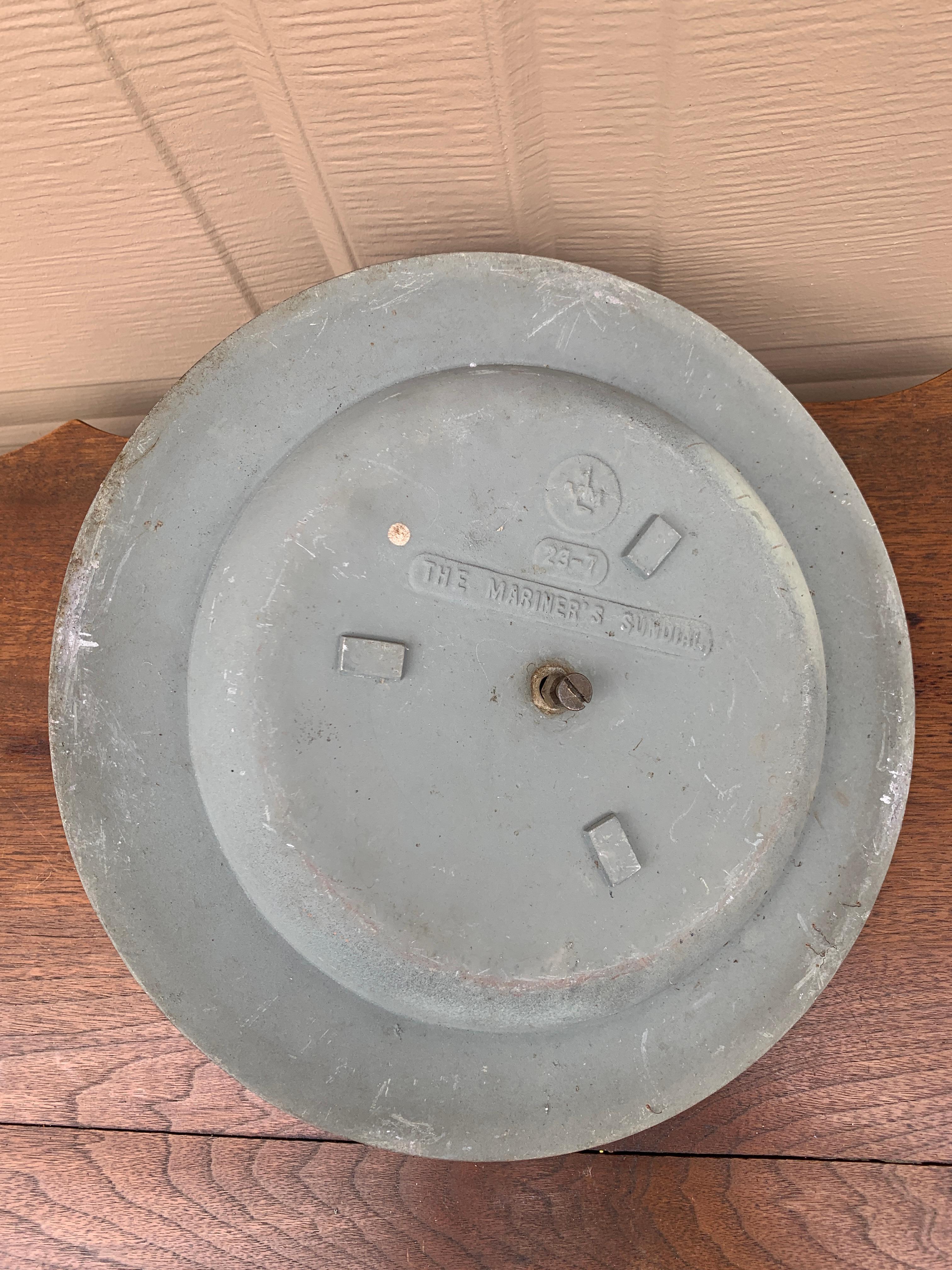 Vintage Cast Iron Garden Nautical Sundial 